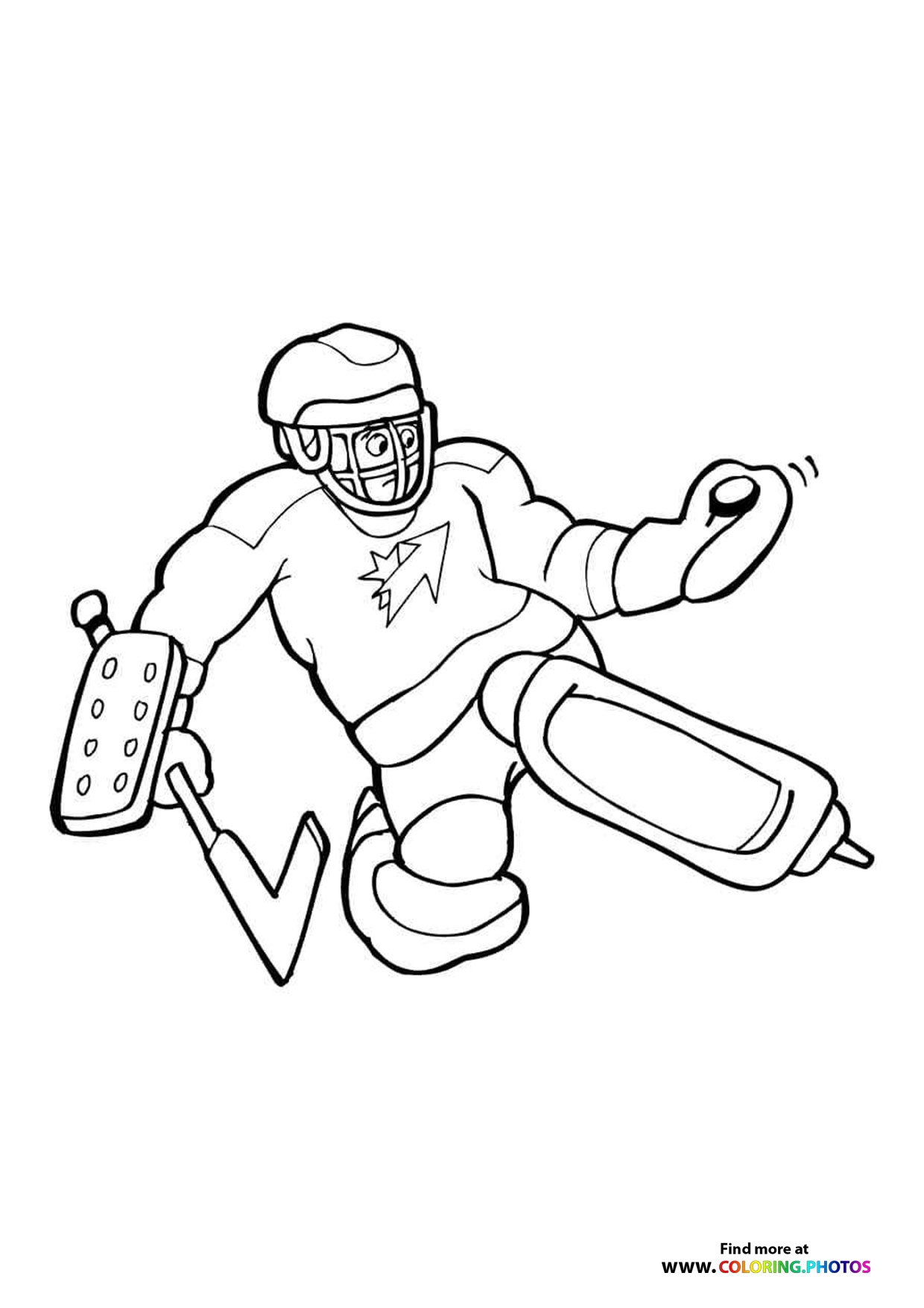 Ice Hockey Goalie Coloring Pages For Kids