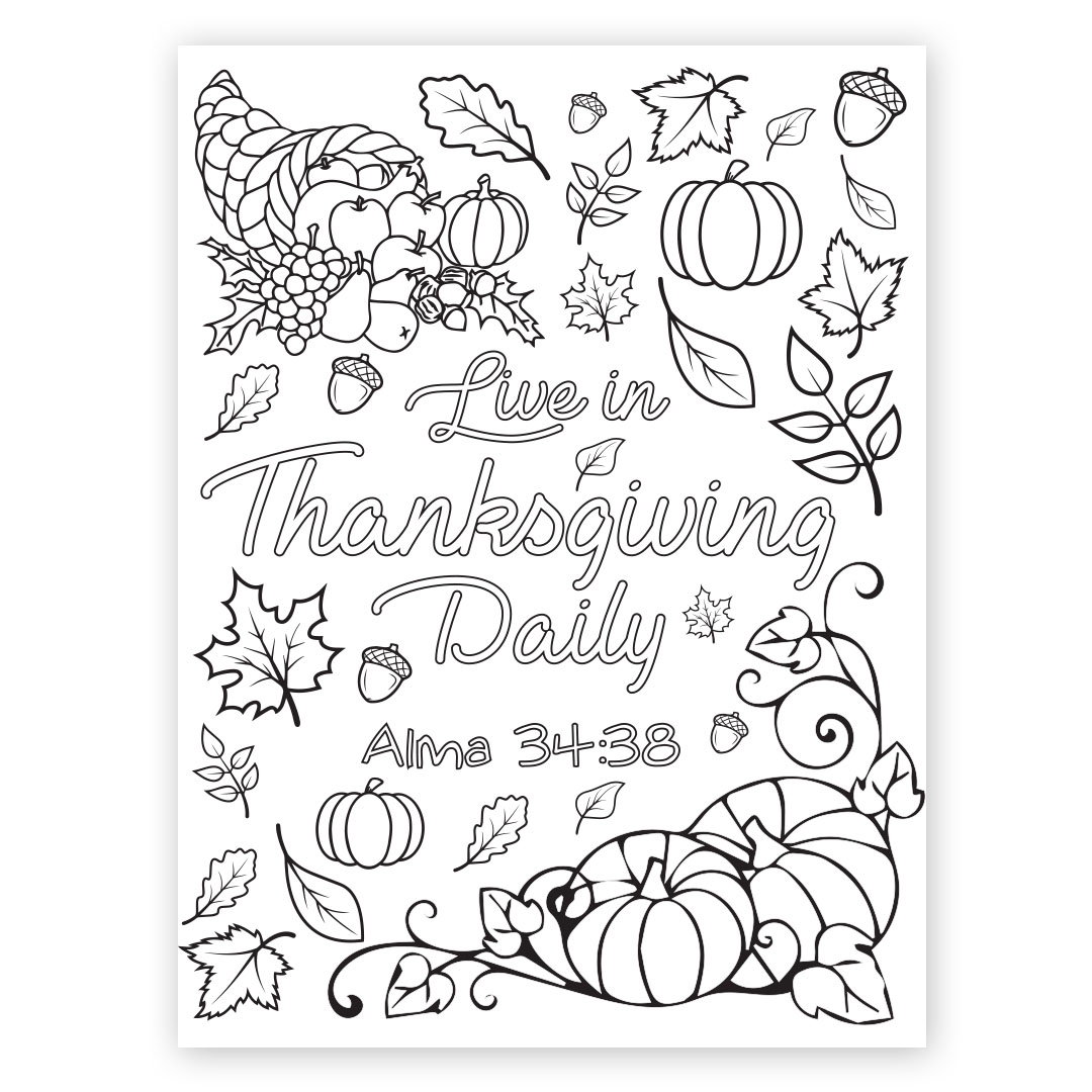 Thanksgiving Printable Color Pages