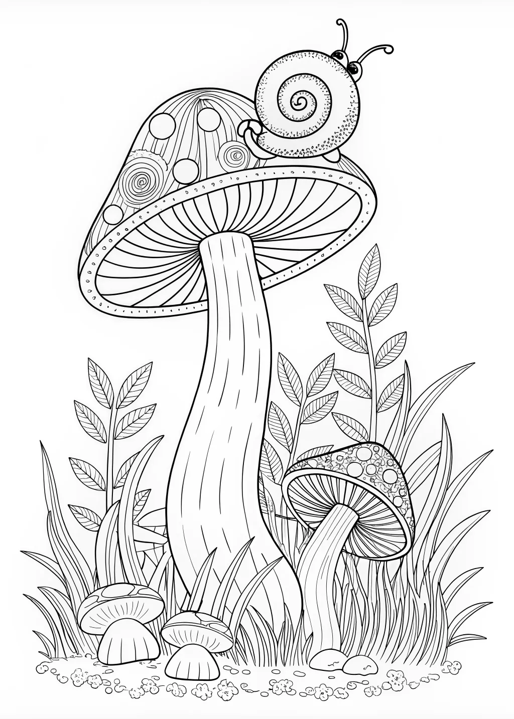 Mushroom Coloring Pages For Adults