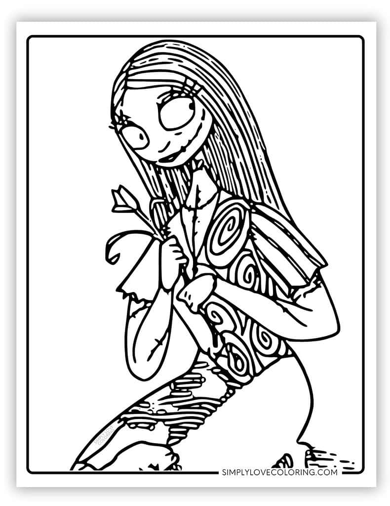 Nightmare Before Christmas Coloring Pages Free PDF Printables Simply Love Coloring
