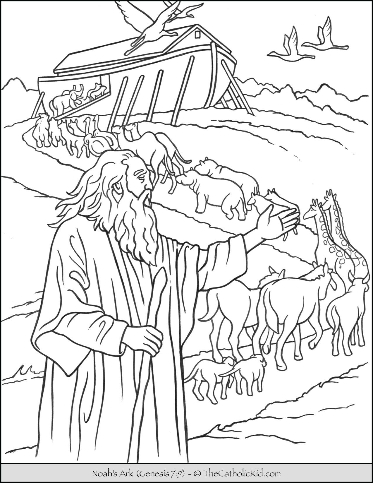 Noah Archives The Catholic Kid Catholic Coloring Pages And Games For Children
