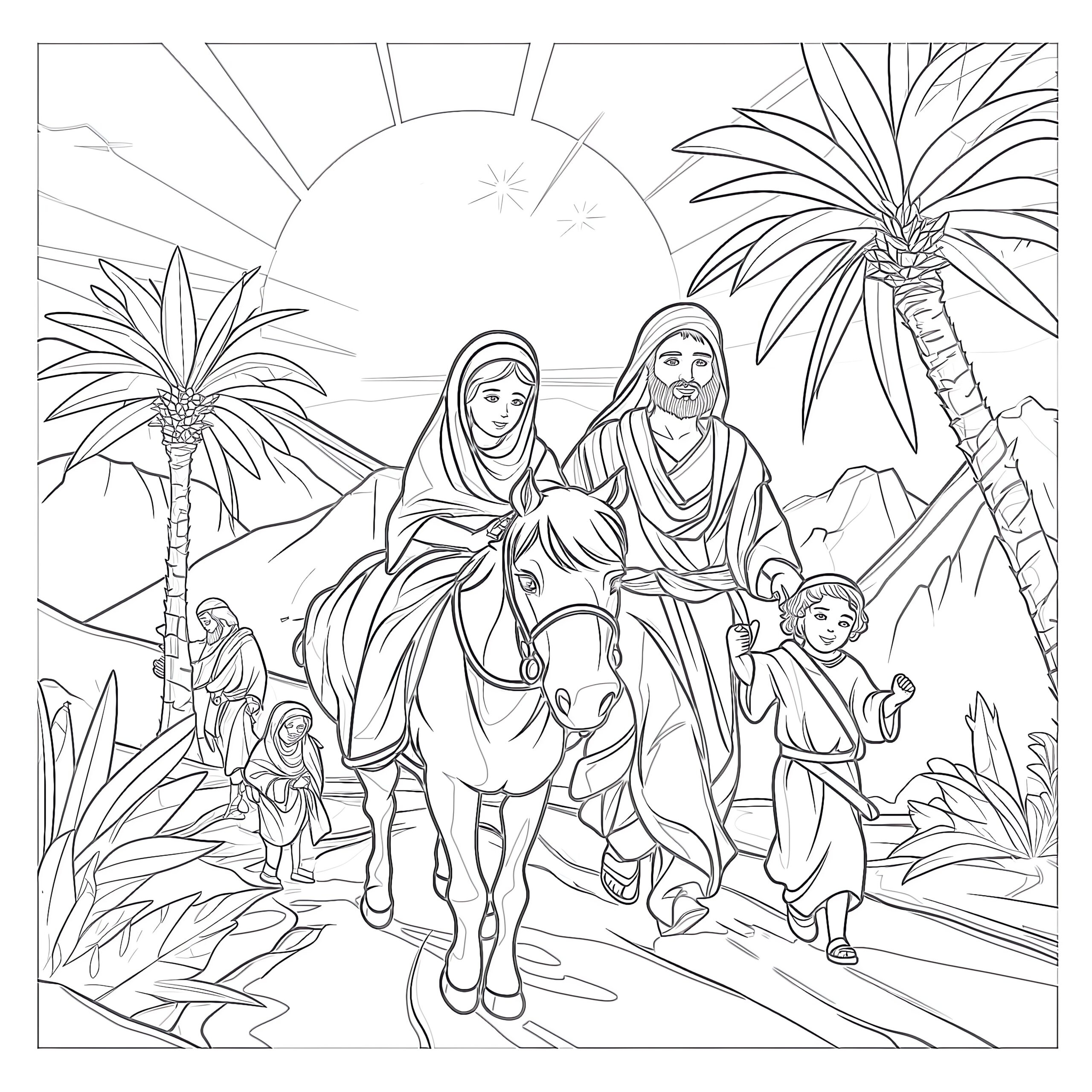 Free Palm Sunday Coloring Pages