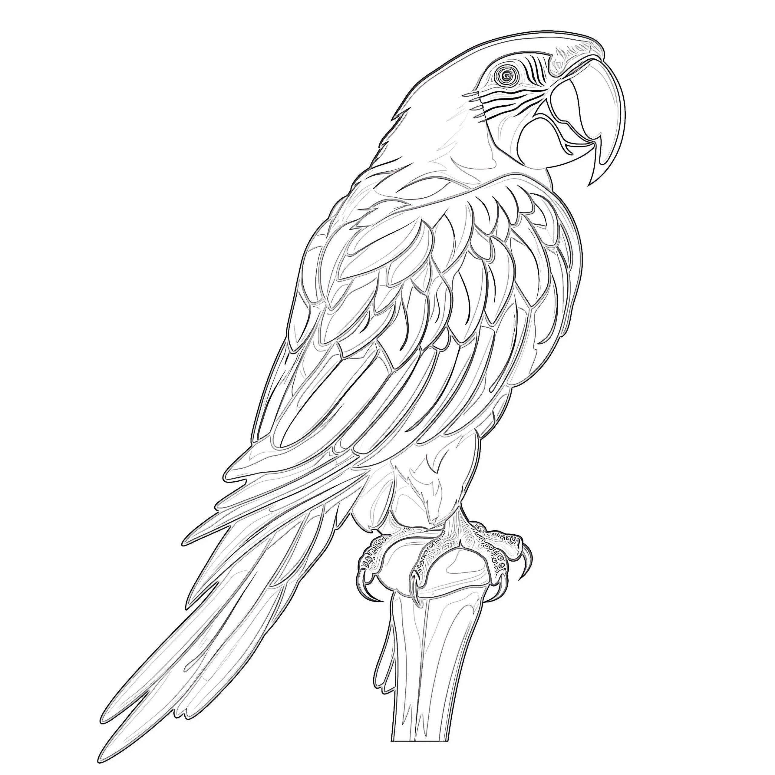 Parrot Coloring Page Coloring Pages Mimi Panda
