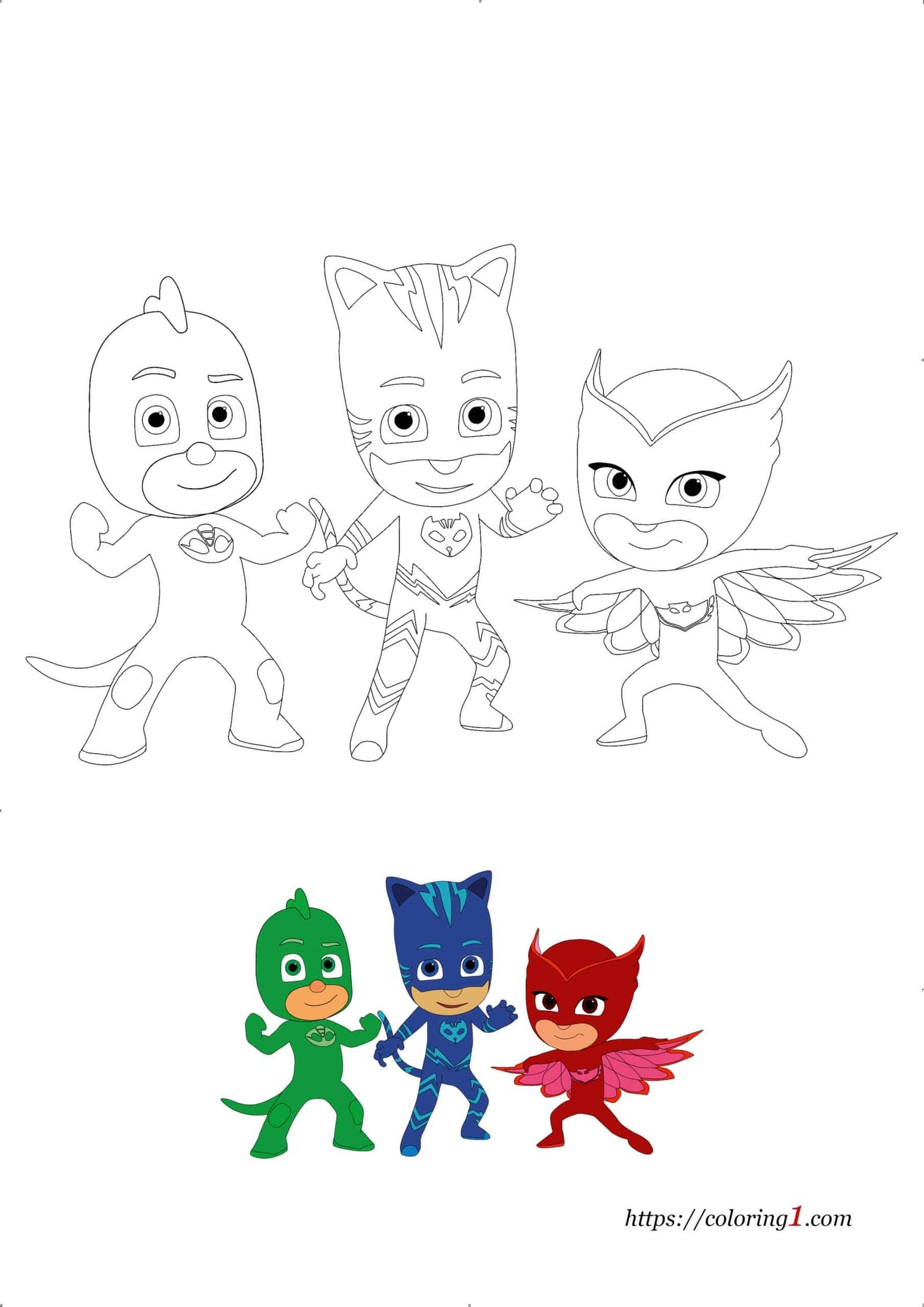 Free Coloring Pages Pj Masks