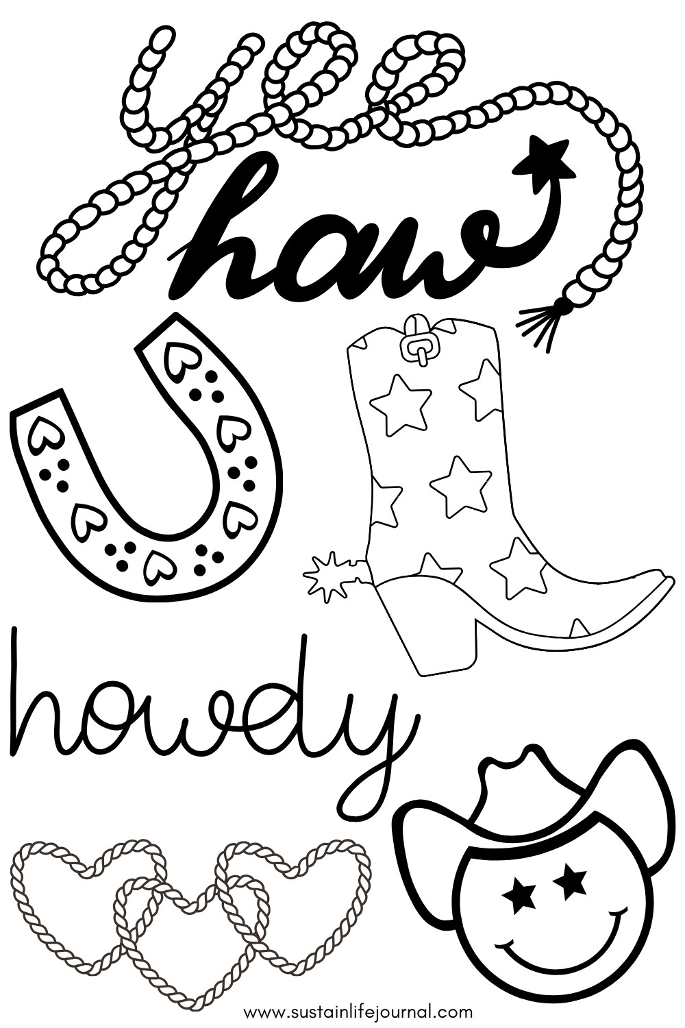 Cowgirl Printable Coloring Pages