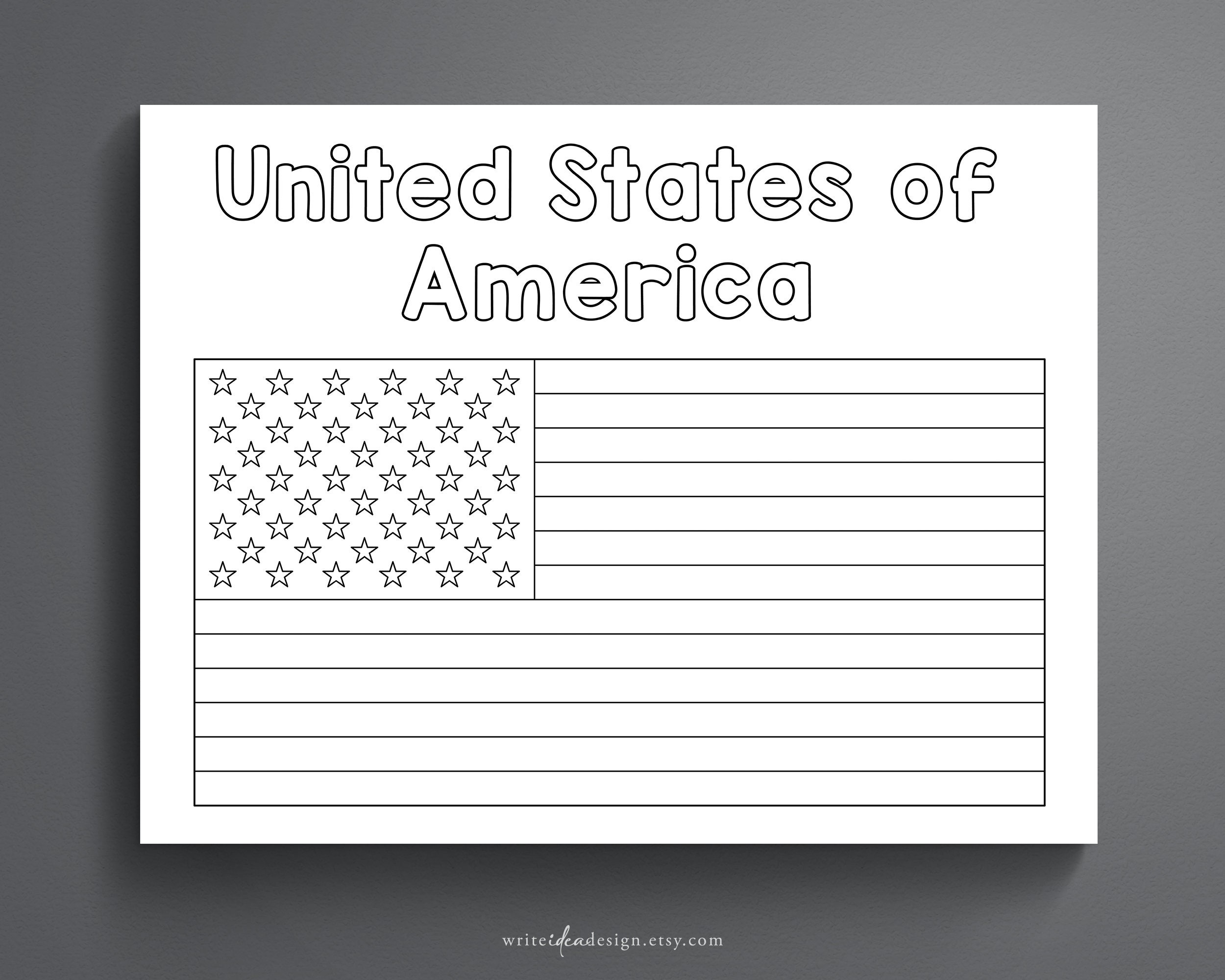 American Flag Printable Coloring Page