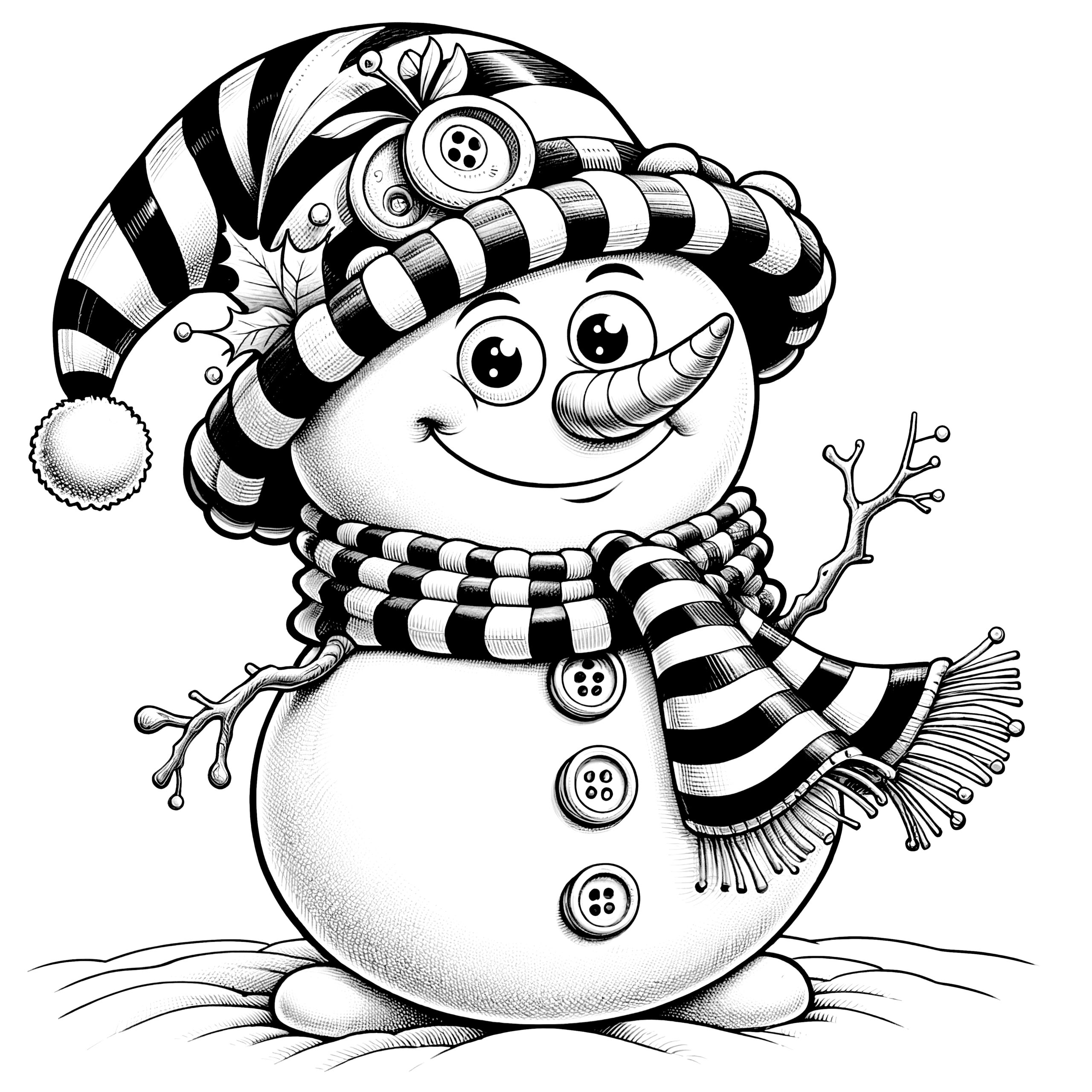 Free Printable Coloring Pages Snowman