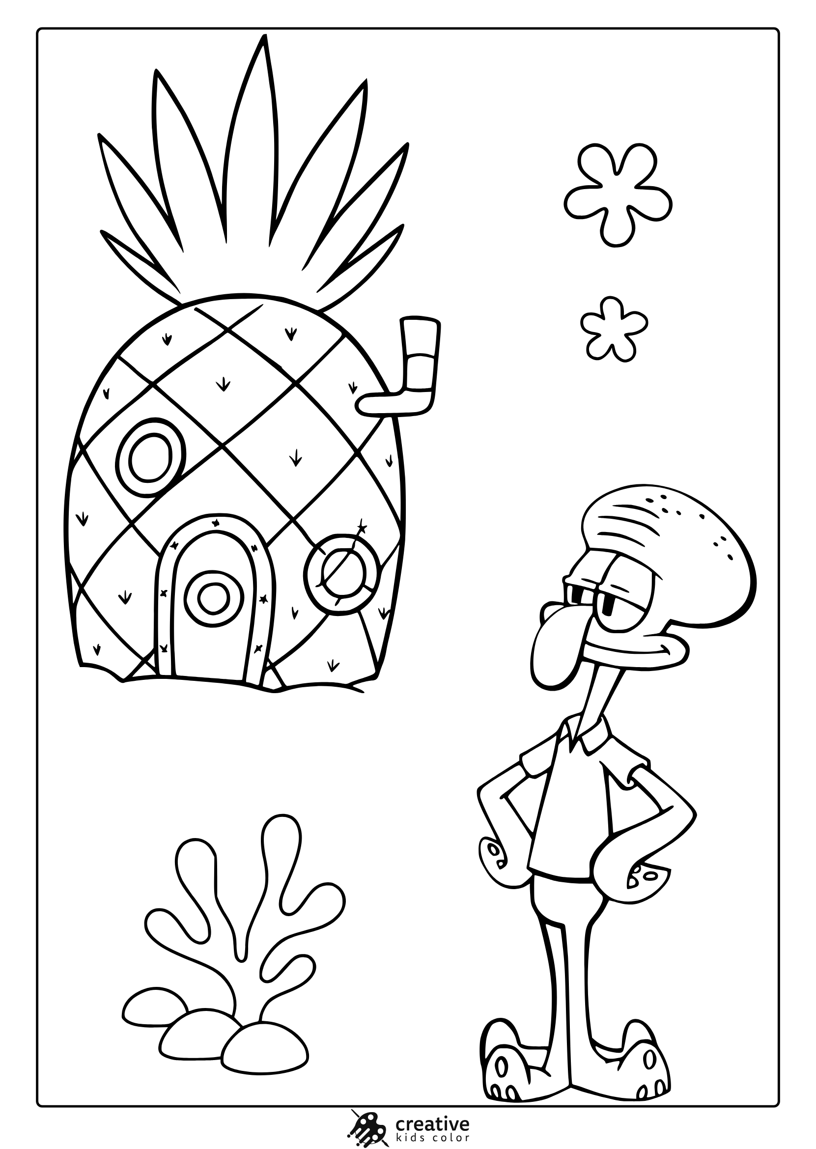 Free Coloring Pages Spongebob Squarepants