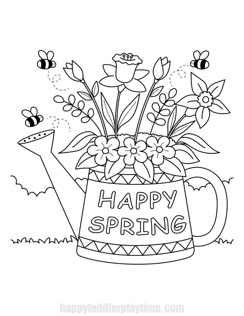 Spring Color Pages Printable