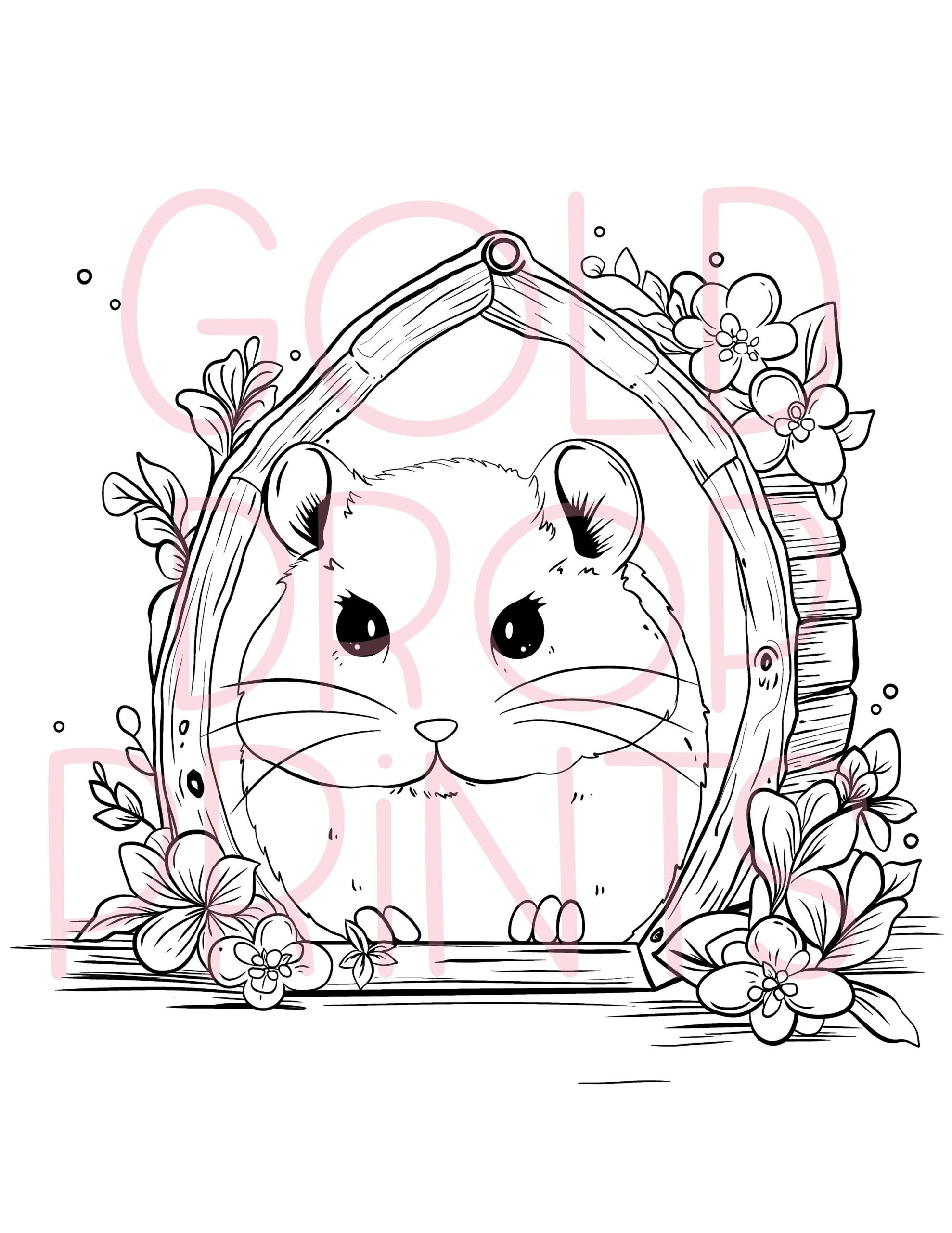 Printable Hamster Coloring Pages