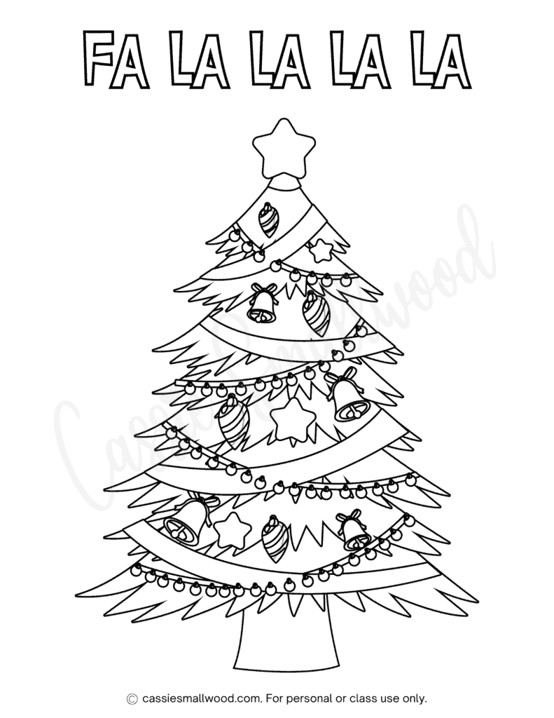 Free Christmas Tree Printable Coloring Pages