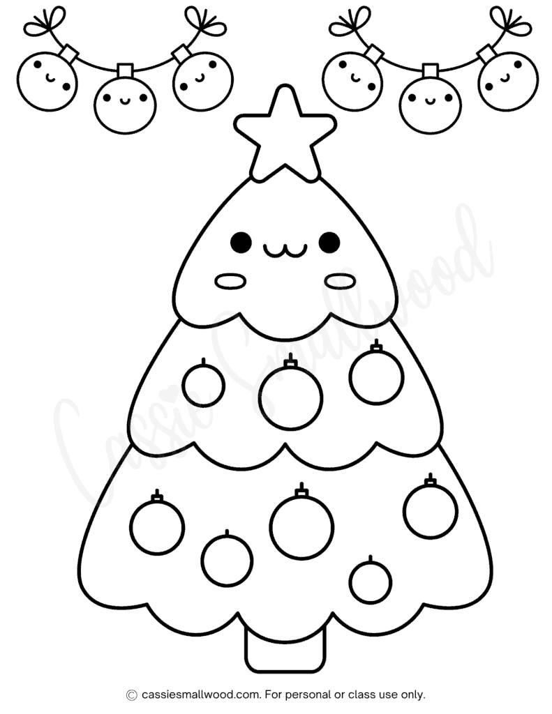 THE BEST Christmas Tree Coloring Pages Cassie Smallwood