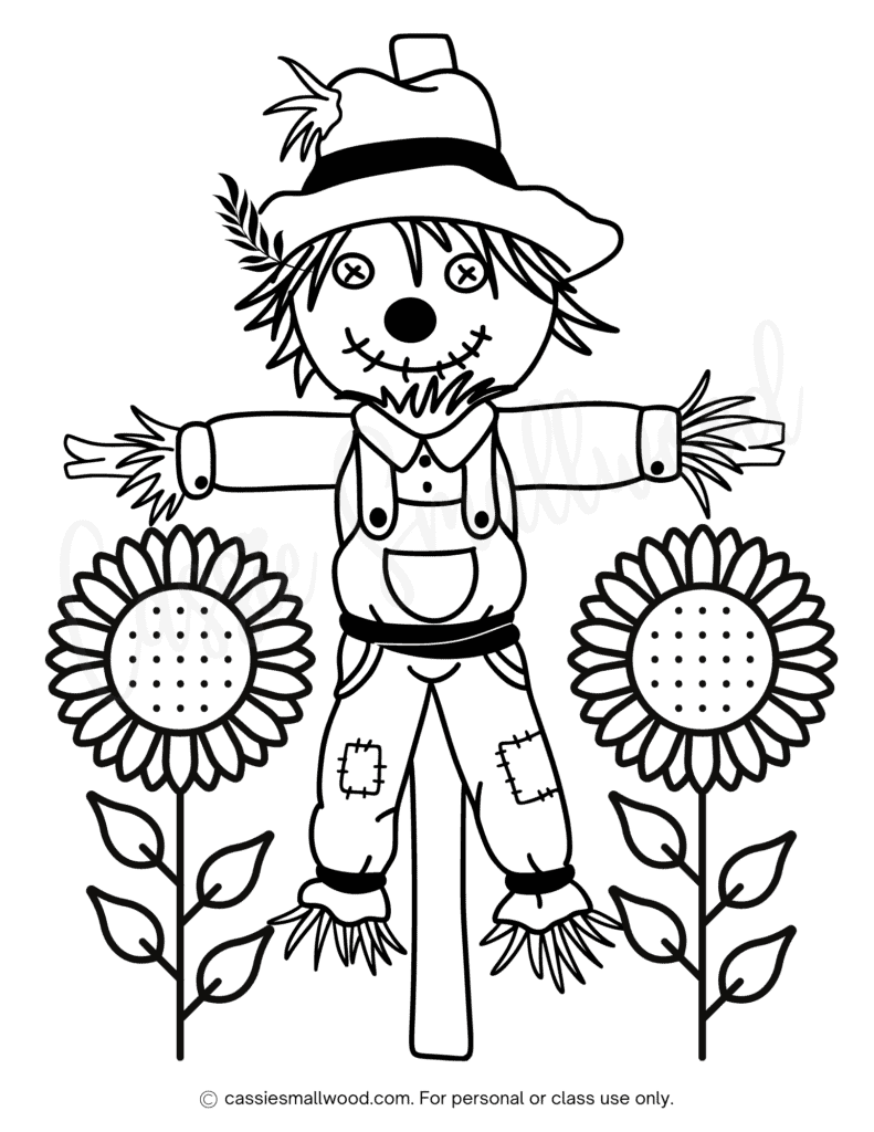 THE BEST Scarecrow Coloring Pages Cassie Smallwood
