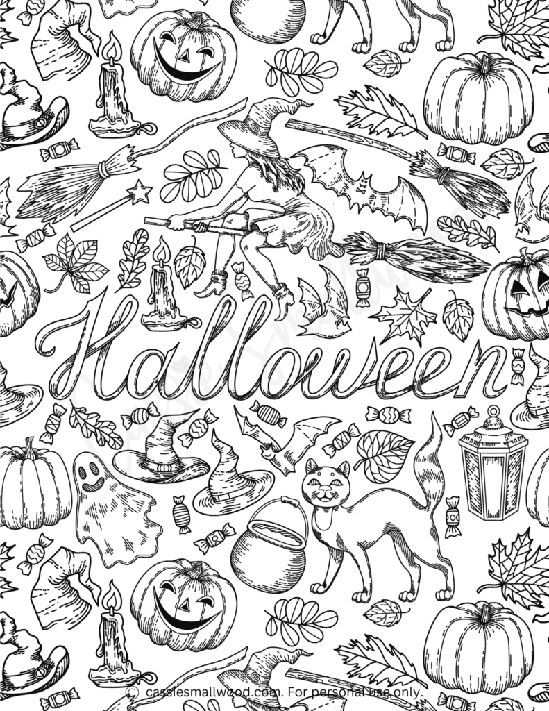 THE BEST Witch Coloring Pages Cassie Smallwood