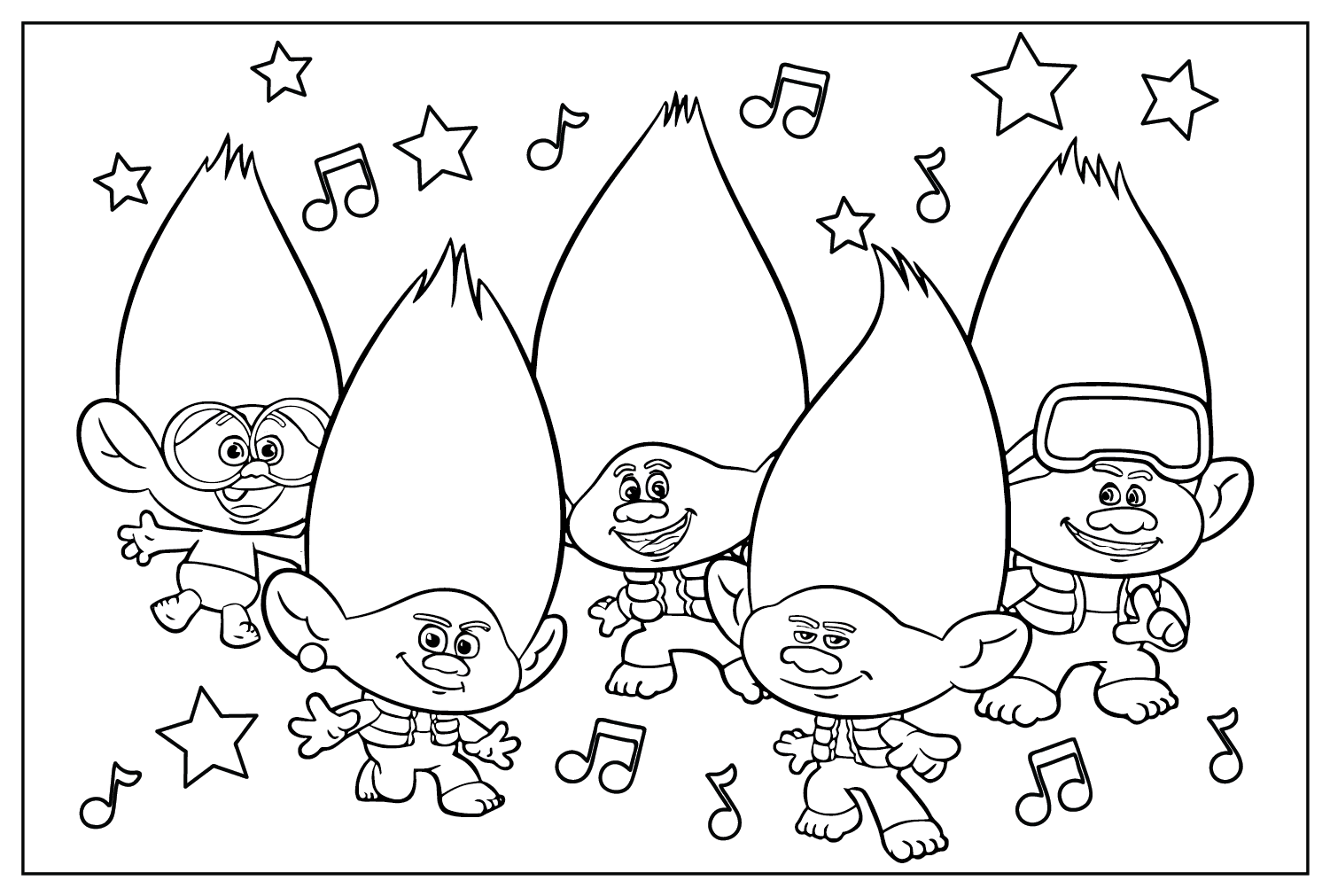 Trolls Band Together Coloring Pages Printable