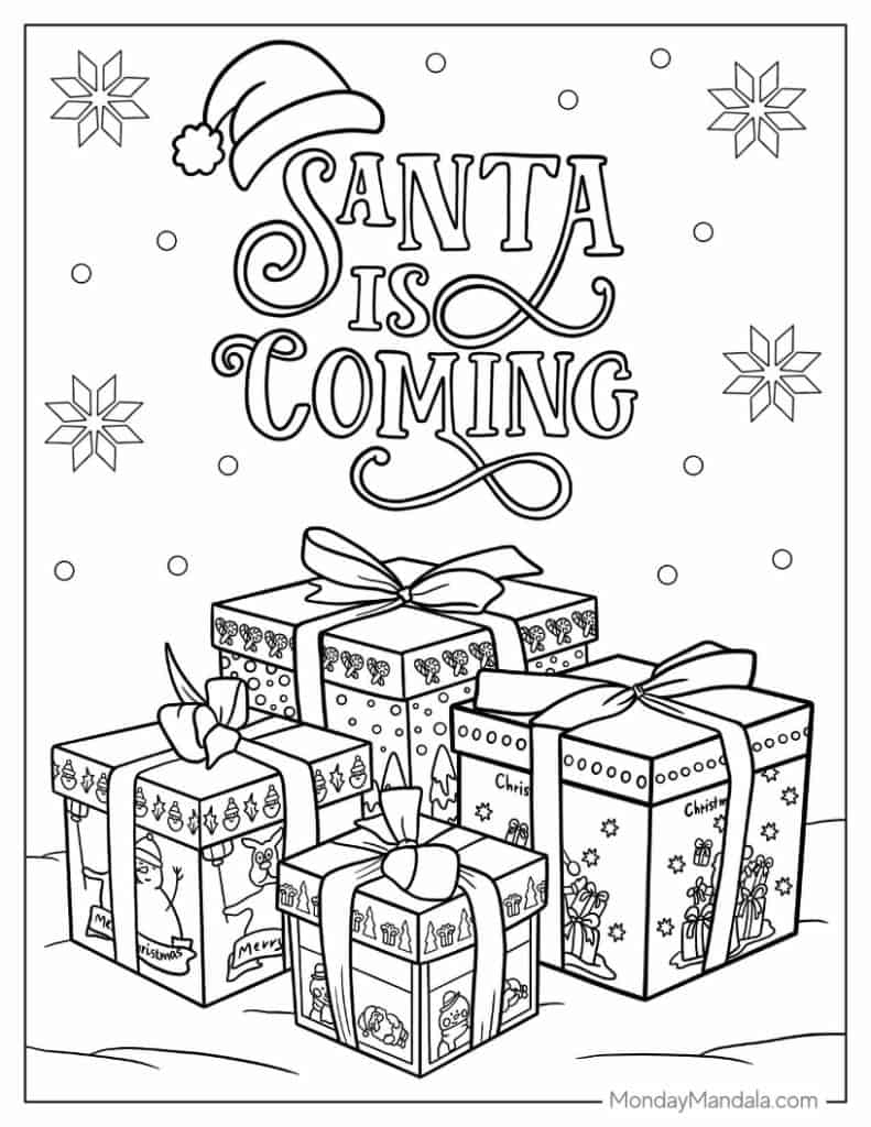 Printable Coloring Pages Christmas Free