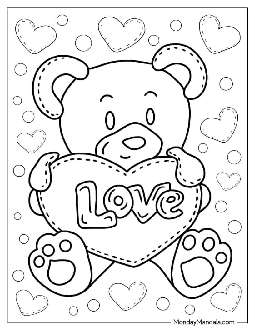 Printable Teddy Bear Coloring Pages