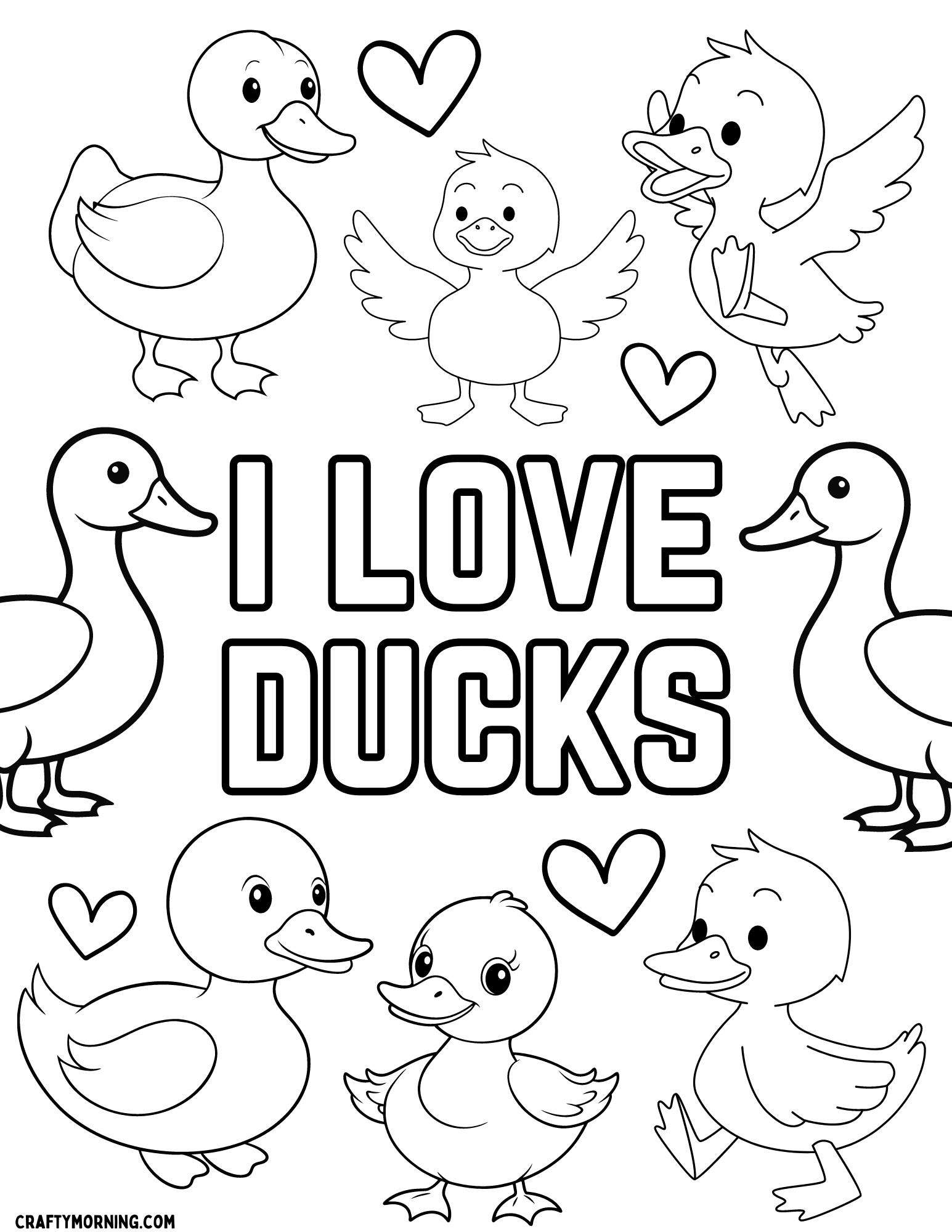 Duck Coloring Pages Printable