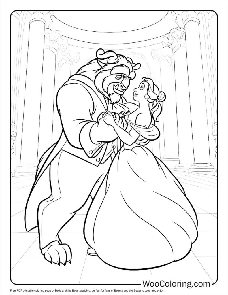 Belle Printable Coloring Pages