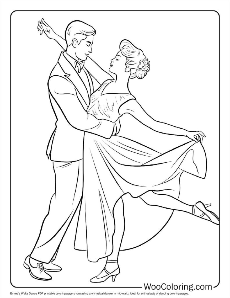 100 Dancing Coloring Pages Free PDF To Print Woo Coloring