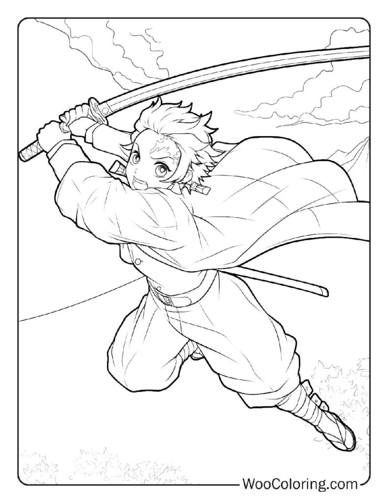 100 Demon Slayer Coloring Pages Free PDF To Print Woo Coloring