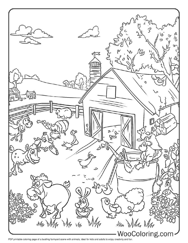 100 Farm Coloring Pages Free PDF To Print Woo Coloring
