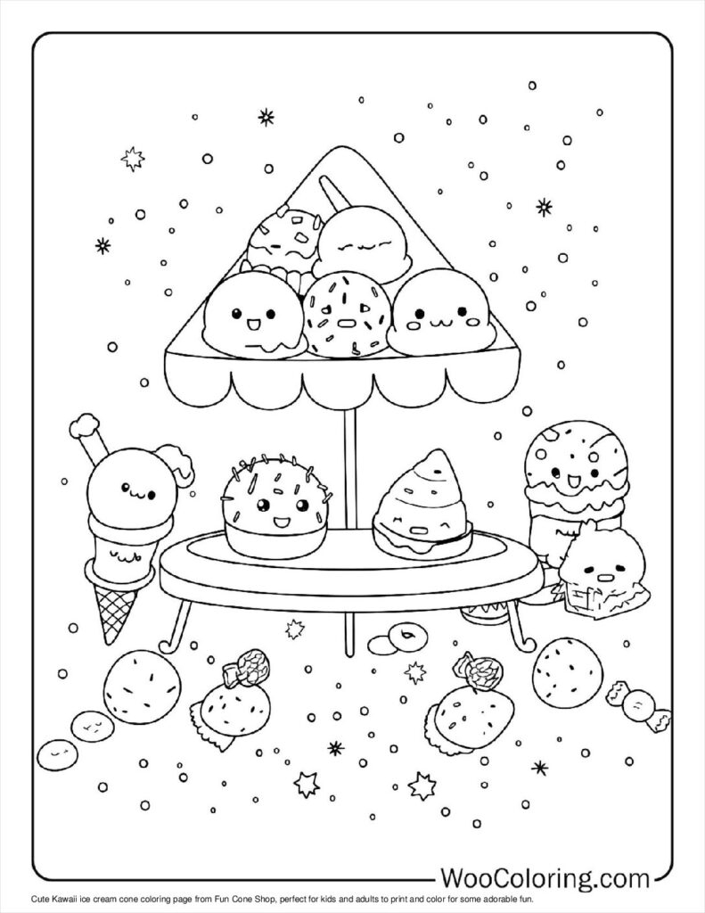 100 Kawaii Coloring Pages Free PDF To Print Woo Coloring