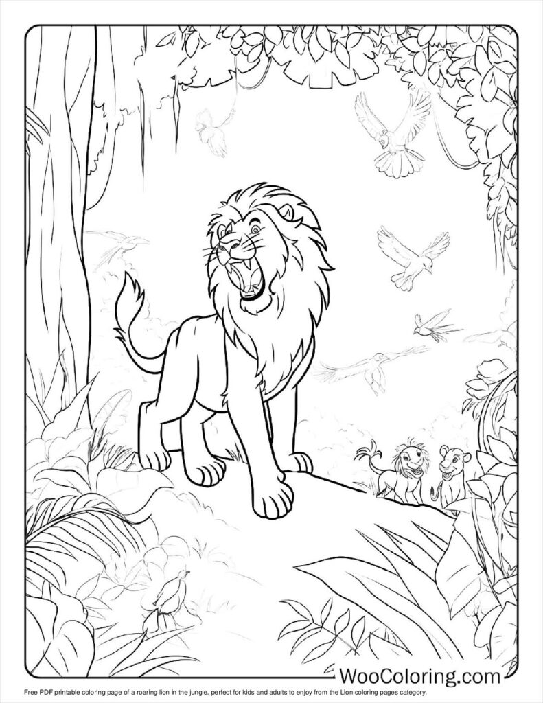 100 Lion Coloring Pages Free PDF To Print Woo Coloring