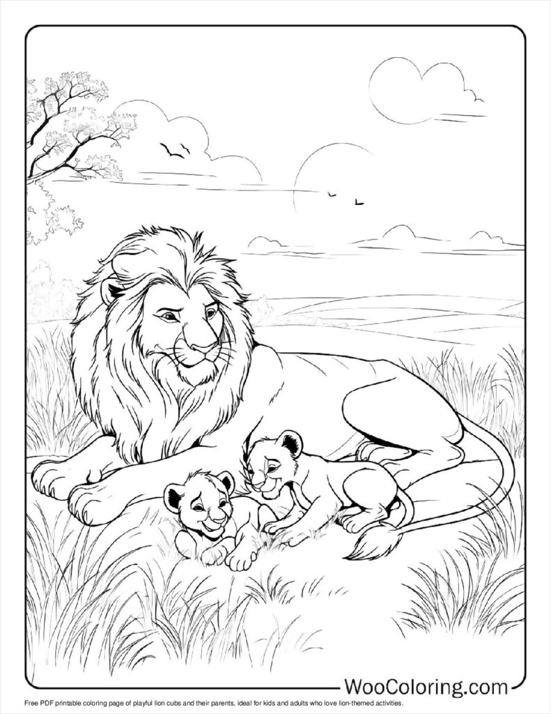 Lion Free Coloring Pages