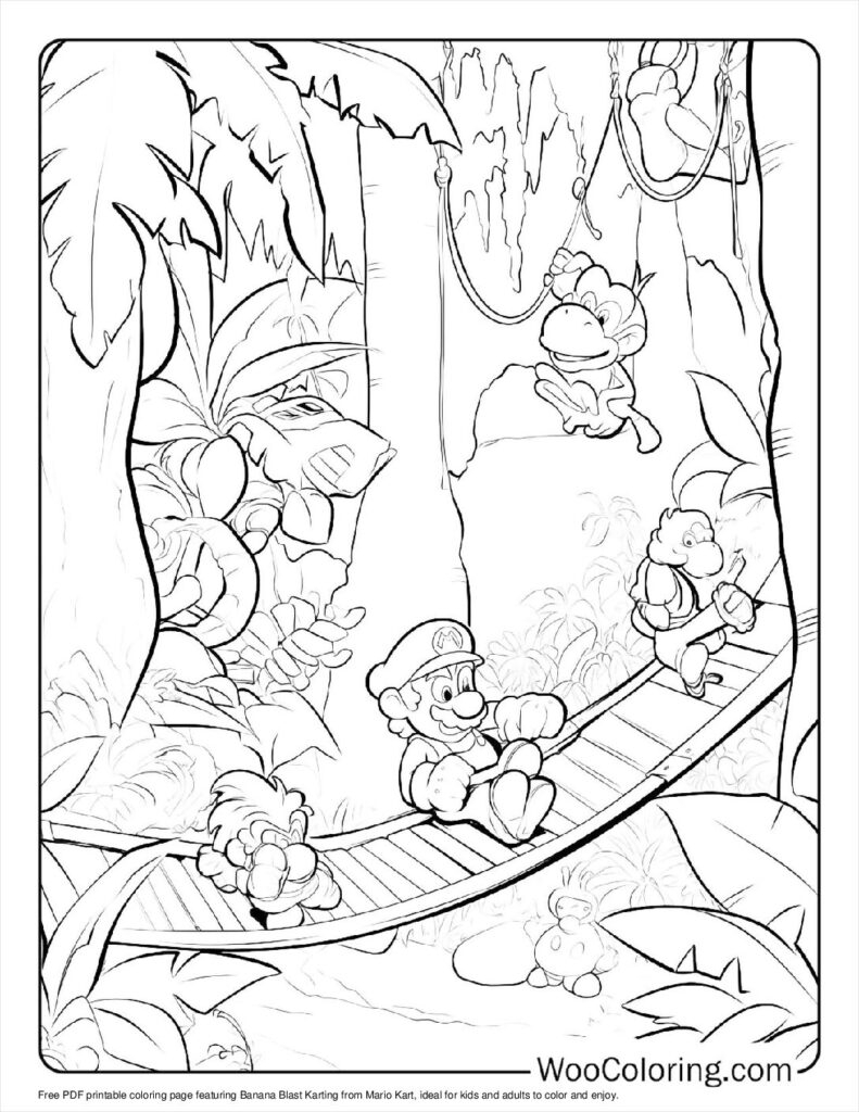 Mario Kart Printable Coloring Pages