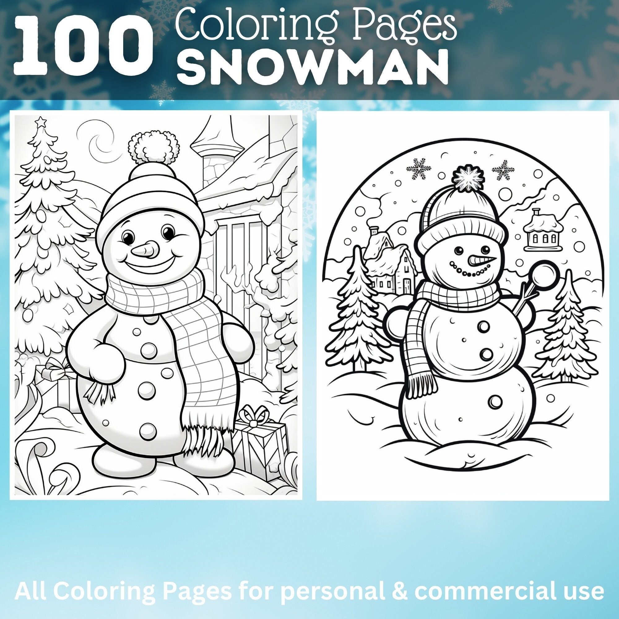 Printable Coloring Pages Snowman