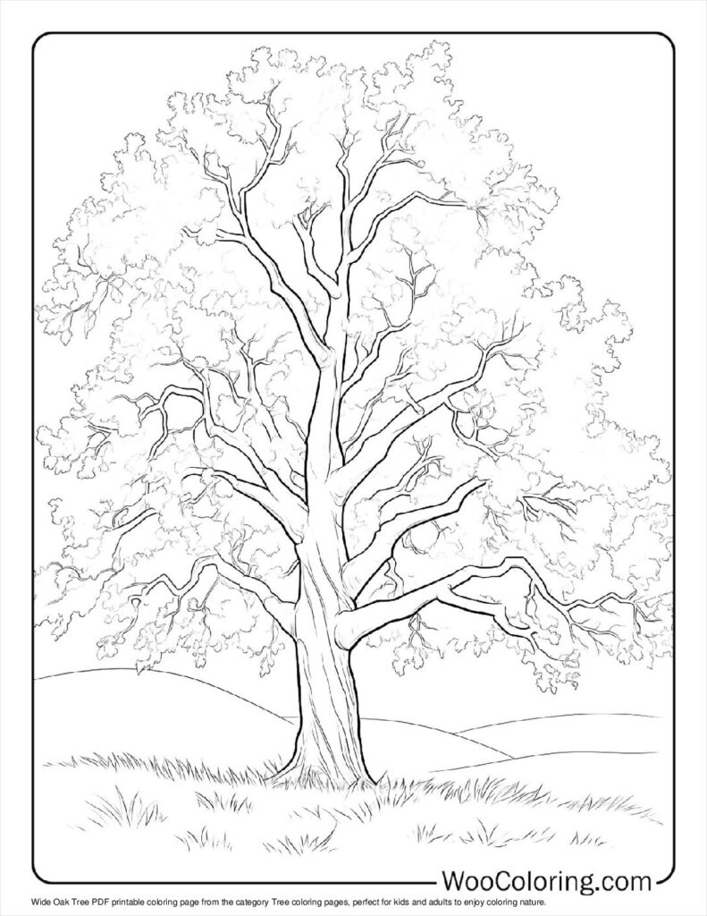 100 Tree Coloring Pages Free PDF To Print Woo Coloring