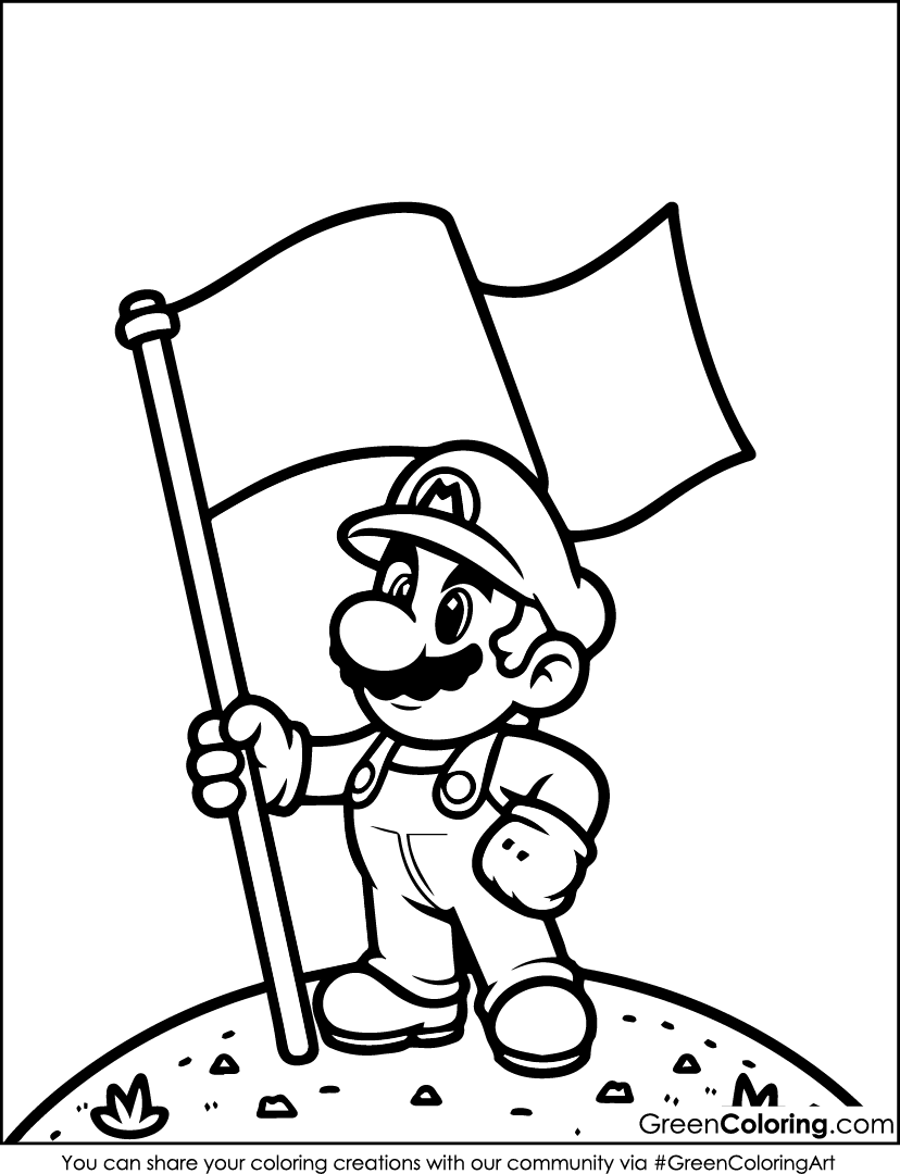 Mario Printables Coloring Pages