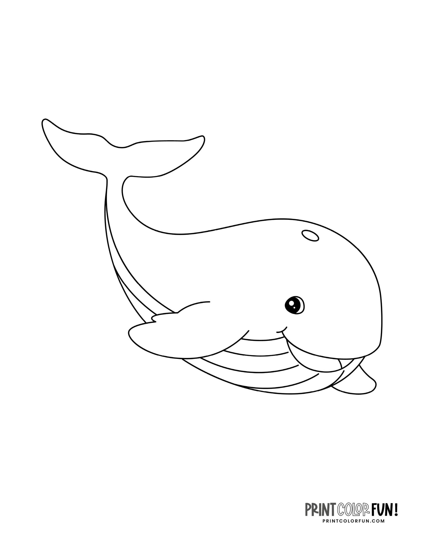 Whale Coloring Pages Printable