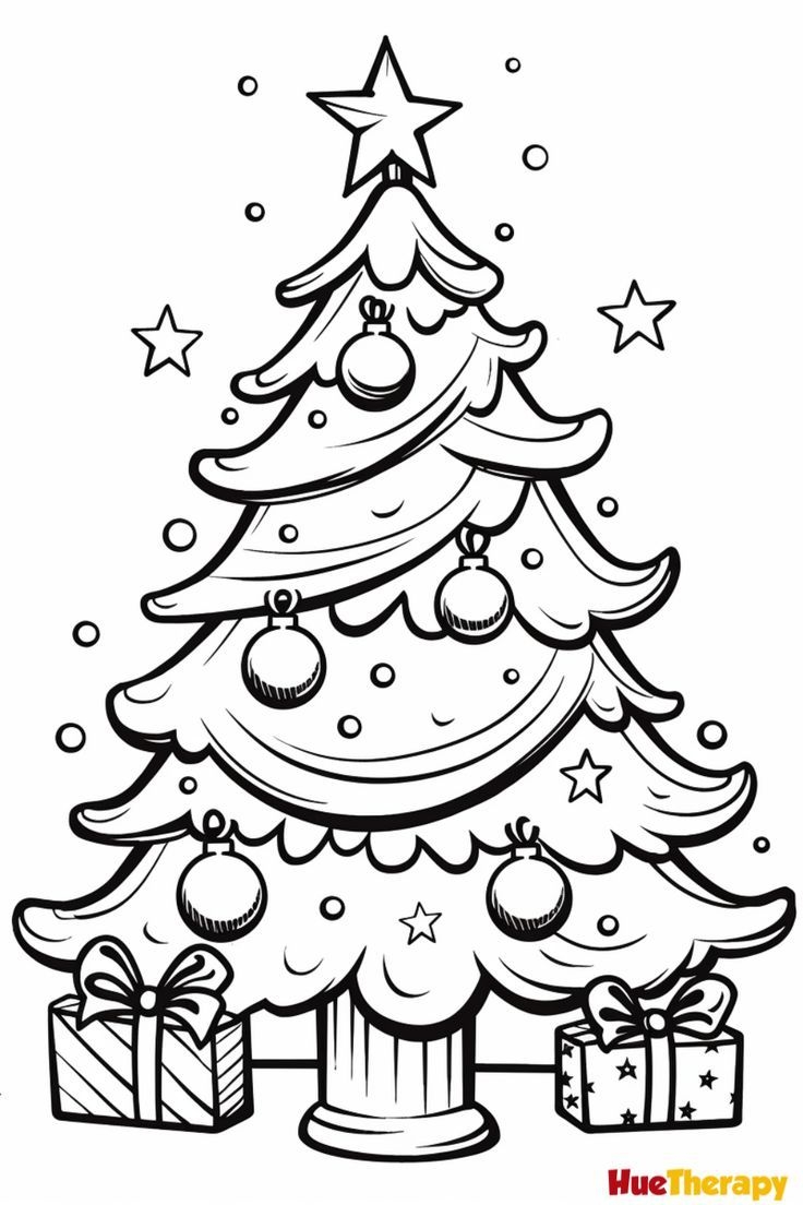Christmas Tree Coloring Page Printable