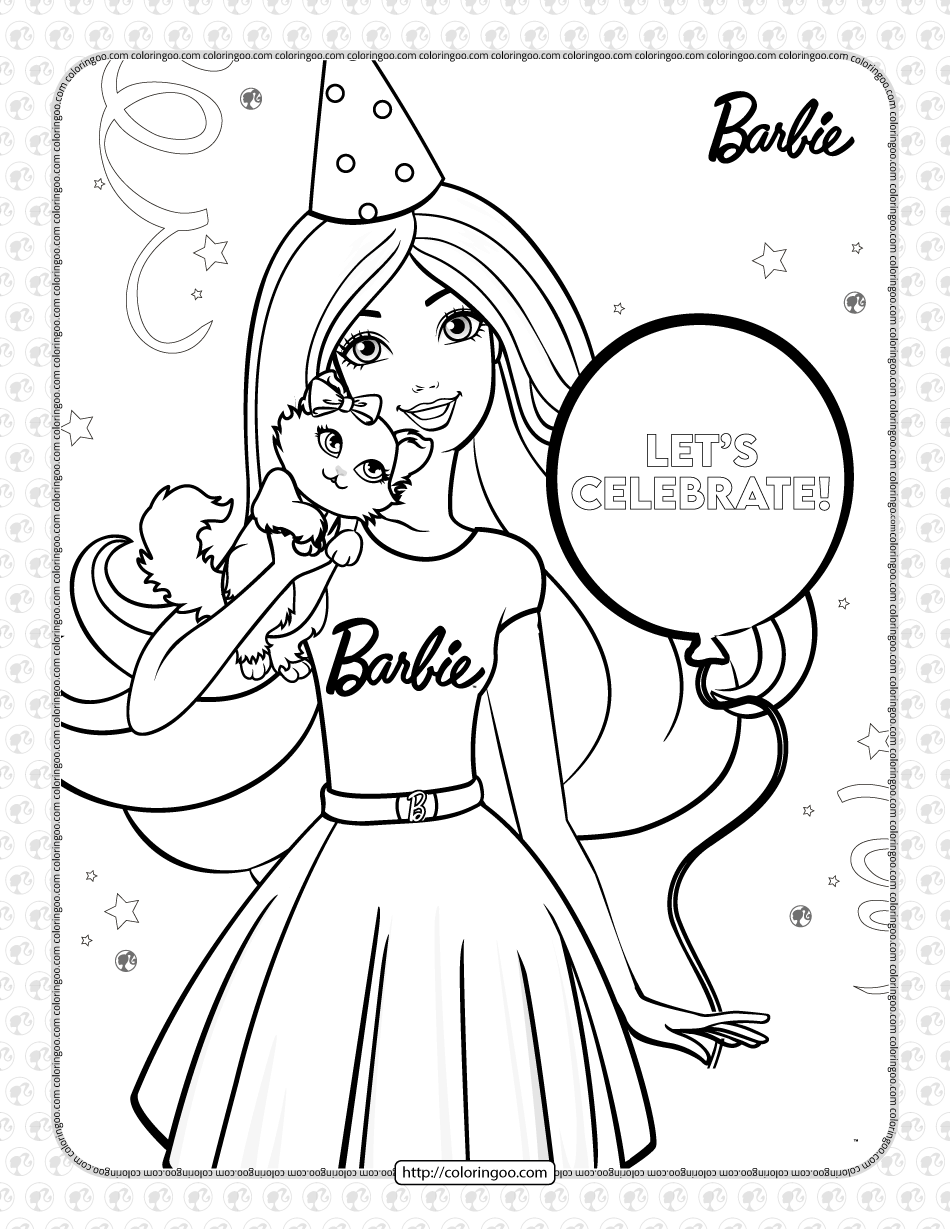 Free Barbie Printable Coloring Pages
