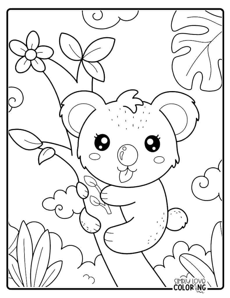 14 Koala Bear Coloring Pages Free PDF Printables Simply Love Coloring
