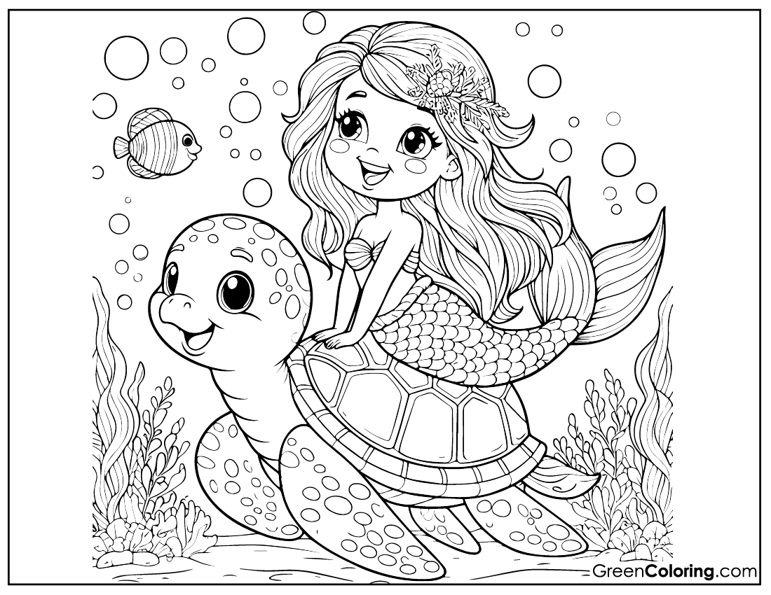 14 Mermaid Coloring Pages Download Free Printable PDF 