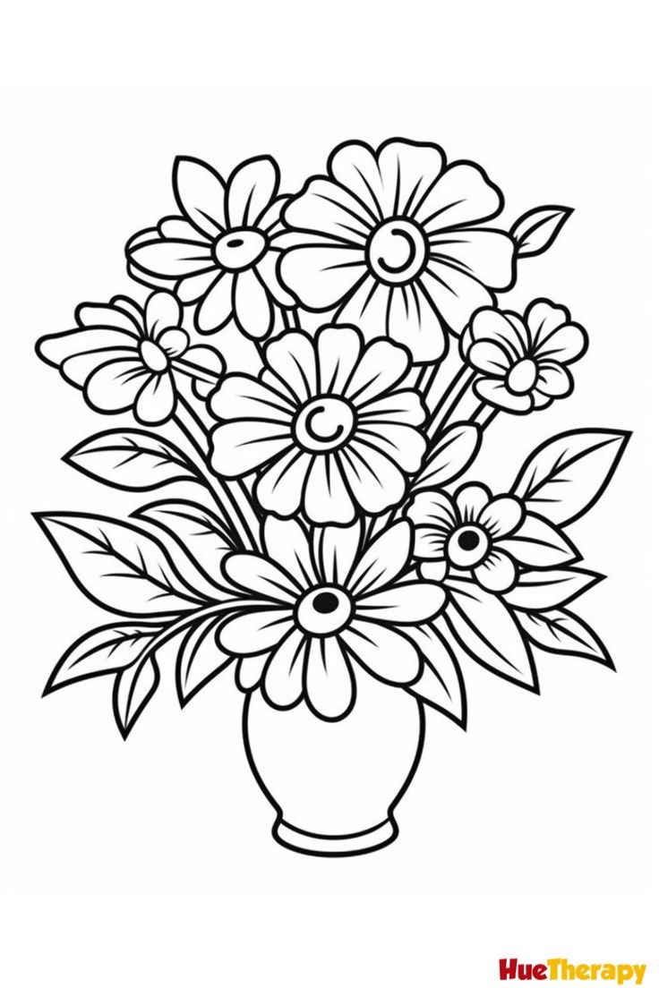 Adult Coloring Pages Free Flowers