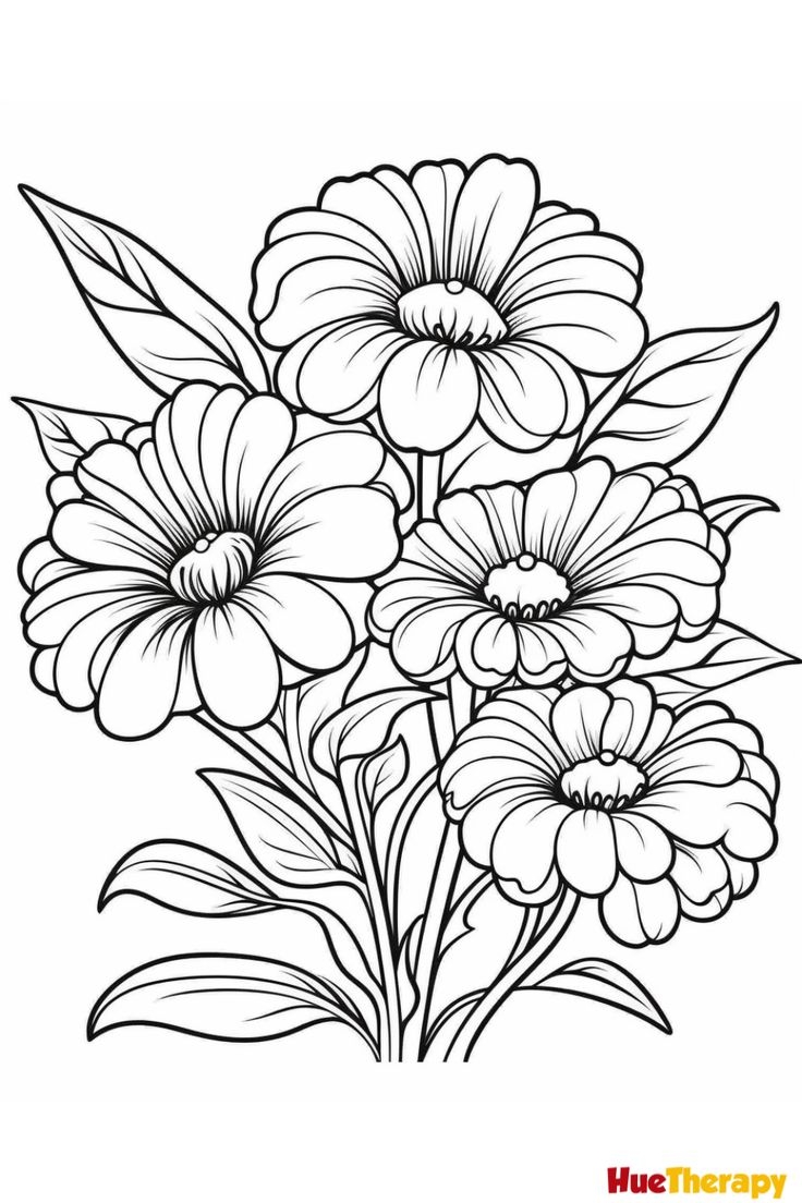 Free Adult Coloring Pages Flowers