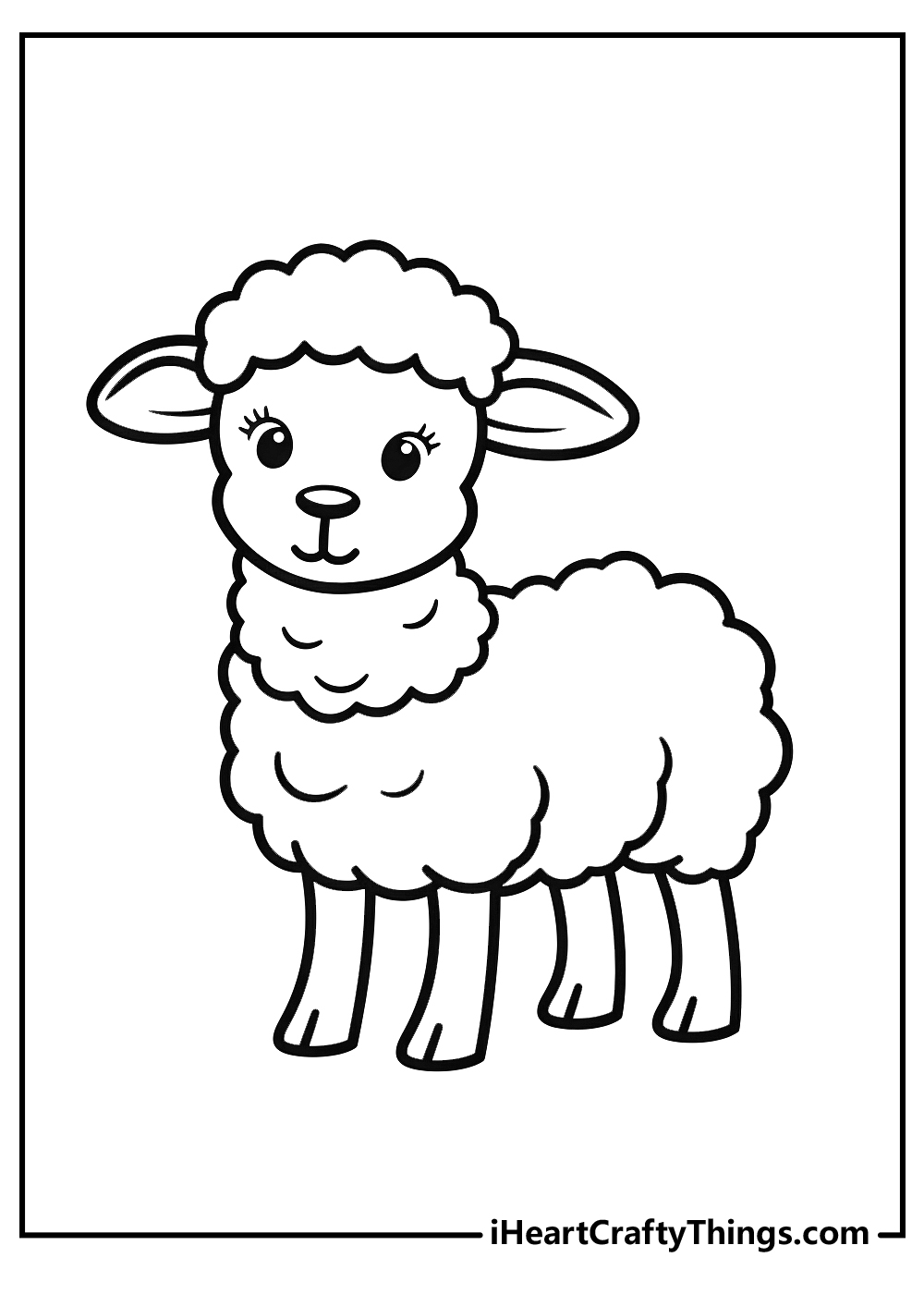 Lamb Printable Coloring Pages
