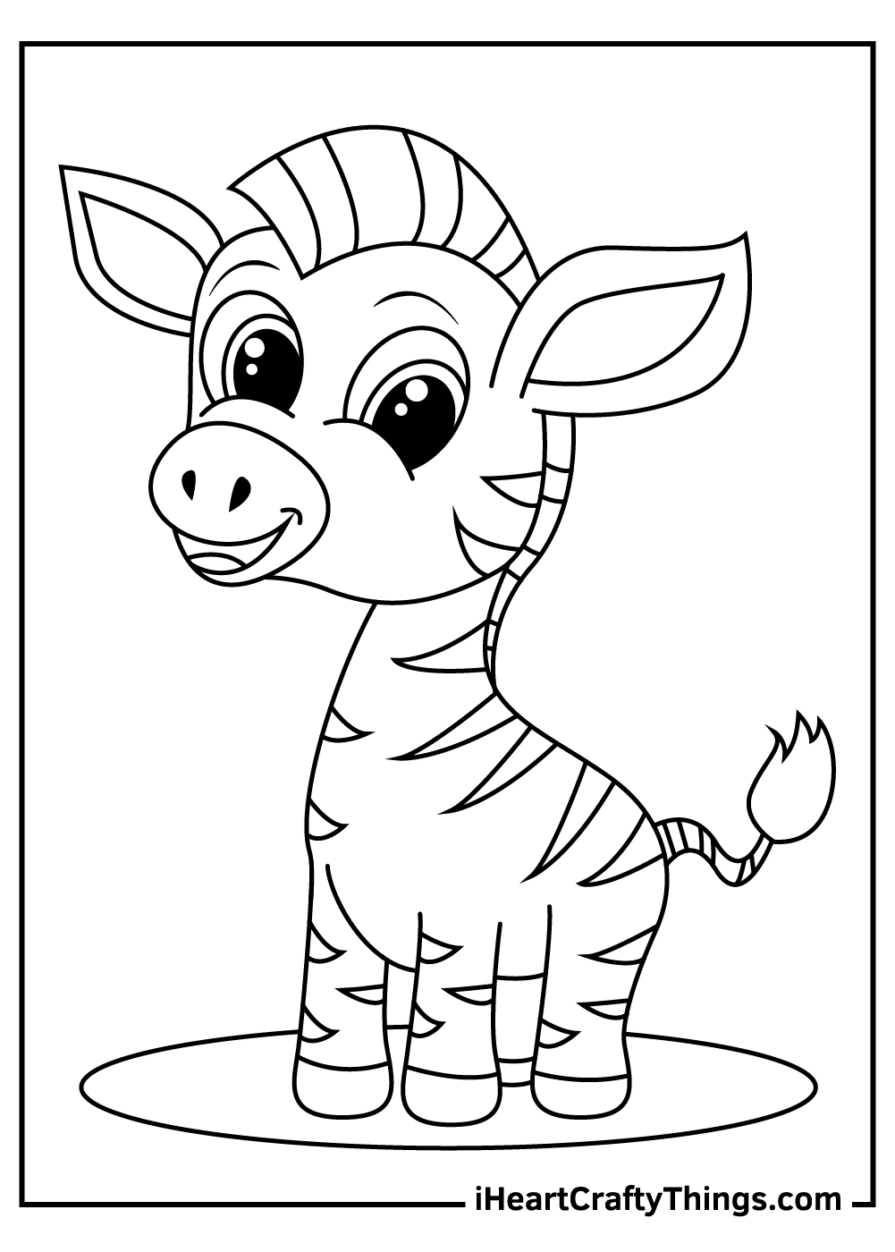 Printable Zebra Coloring Pages