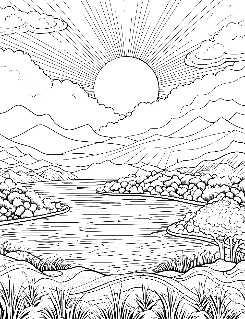 Free Nature Coloring Pages For Adults