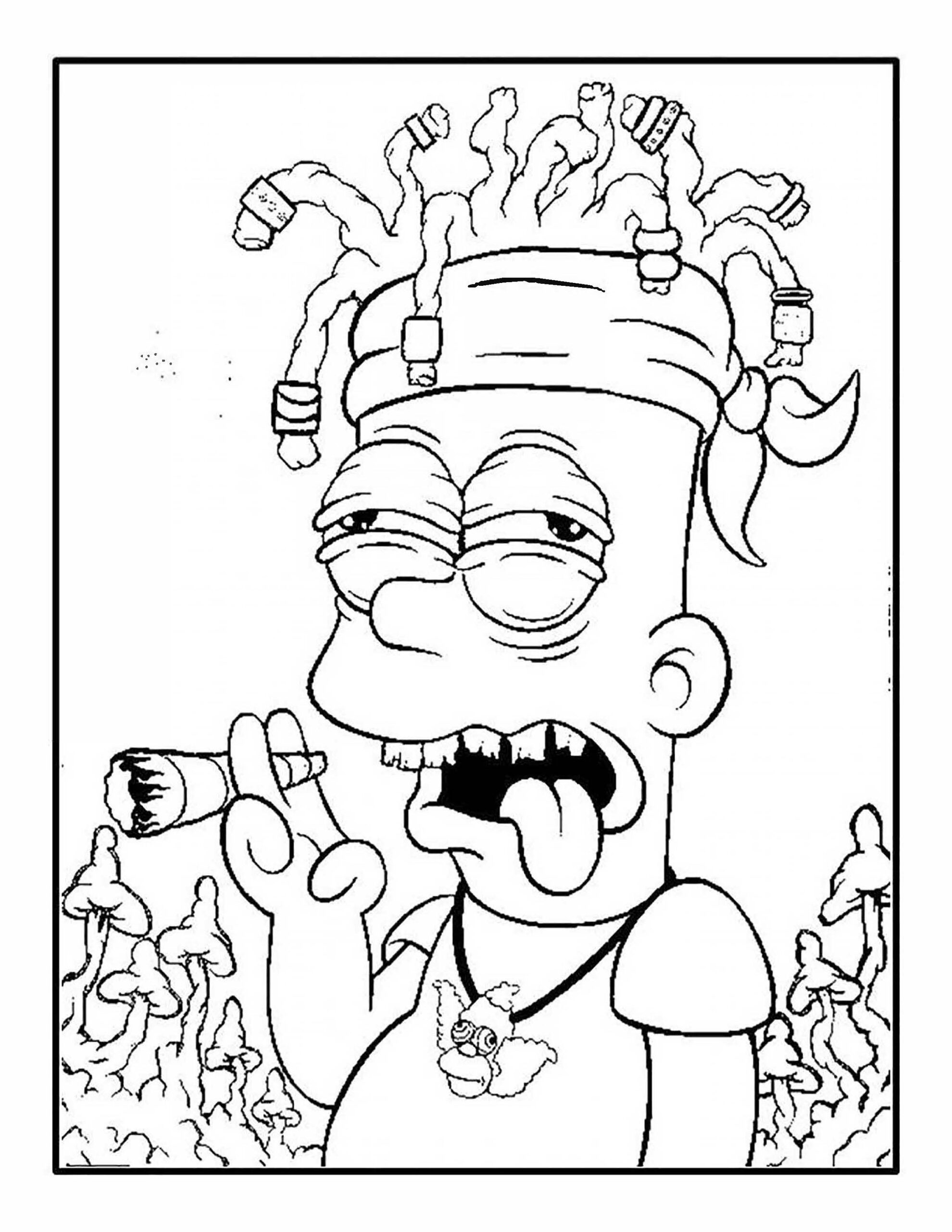 17 90 s Animation Stoner Coloring Pages Etsy