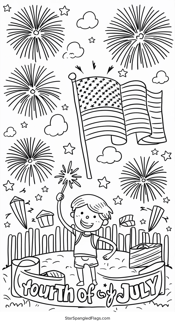 17 American Flag Coloring Pages StarSpangledFlags