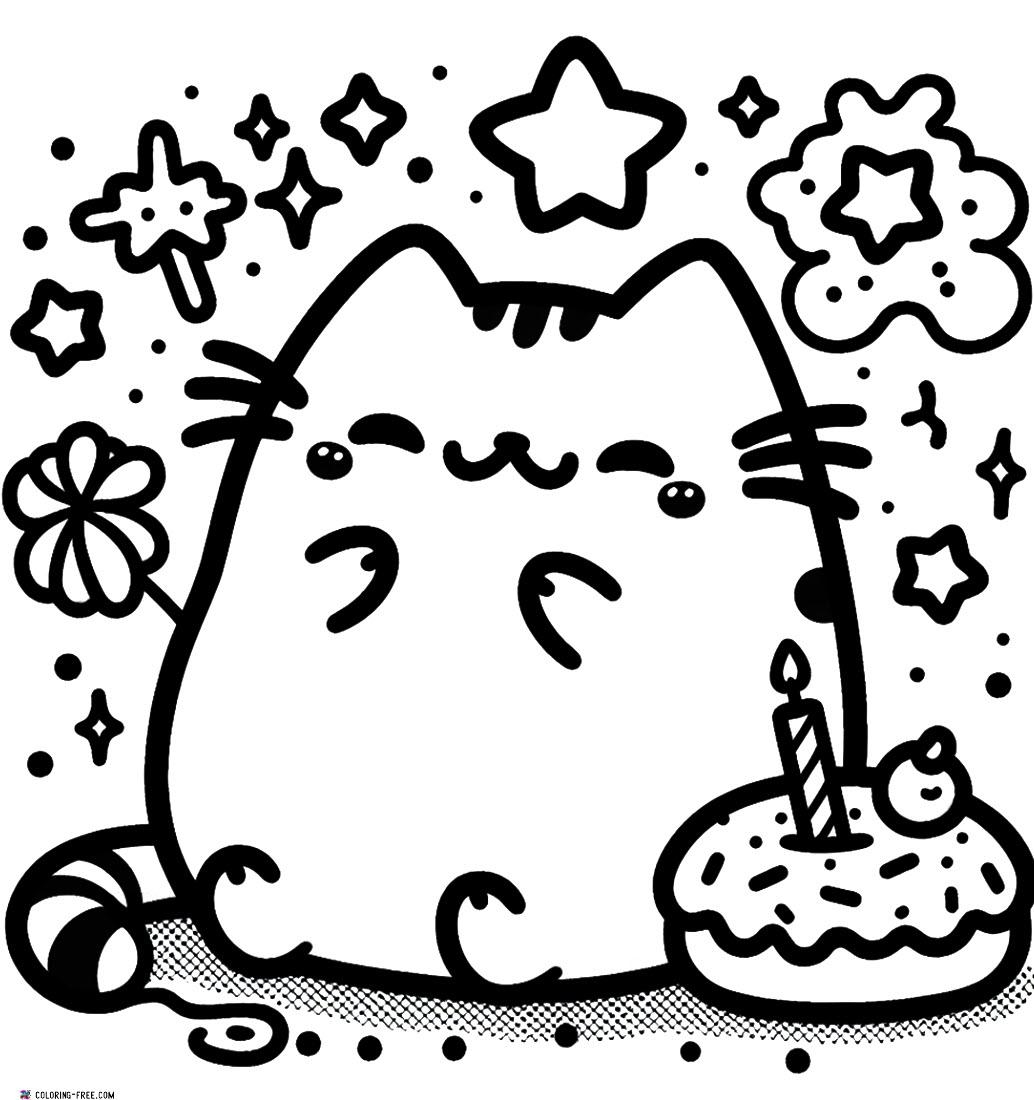 Pusheen Printable Coloring Pages