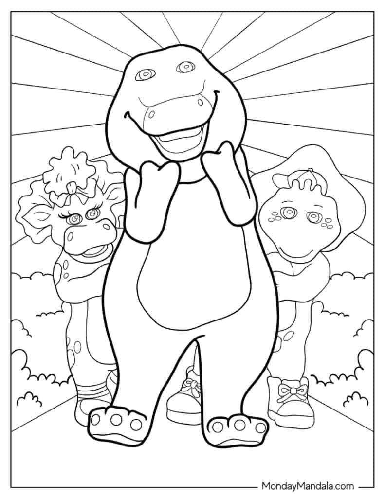 20 Barney Coloring Pages Free PDF Printables 