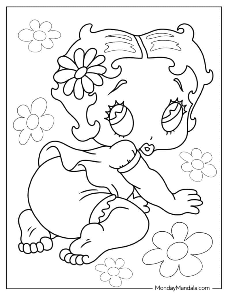 Betty Boop Printable Coloring Pages
