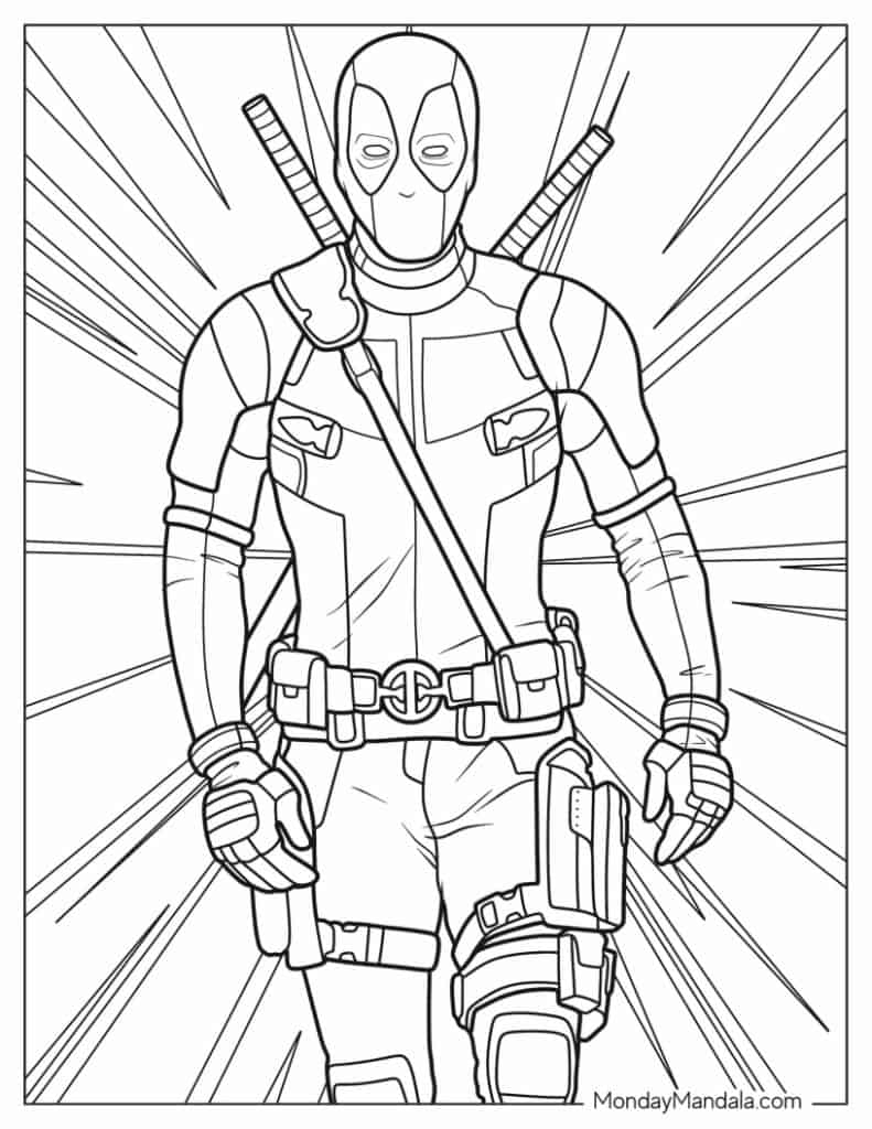Deadpool Coloring Pages Printable