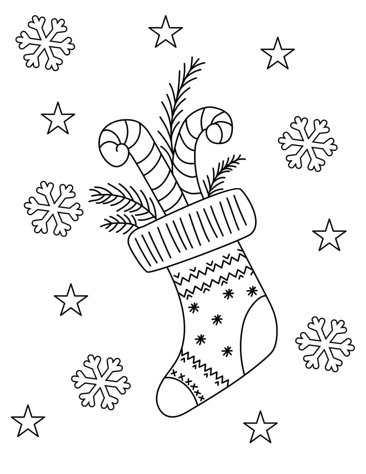 20 Free Printable Christmas Stocking Coloring Pages For Kids Prudent Penny Pincher